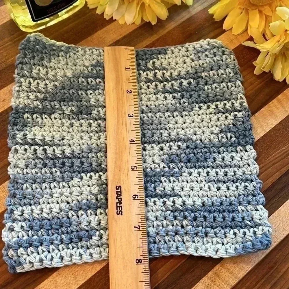 100% Cotton Handmade Washcloths - Set of 3